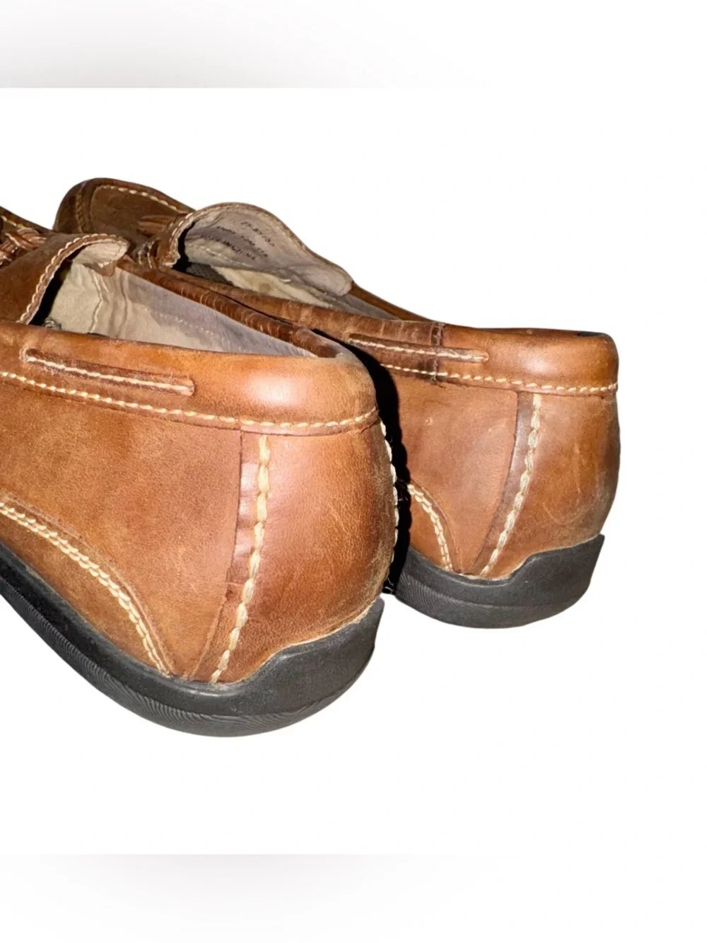 JOHNSTON & Murphy JM tassel leather slip on loafers men’s dress shoes size 12